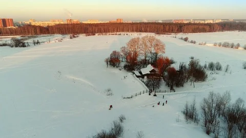 Winter outdoor games Video stock 76305453