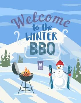 Winter outdoors concept Stock Illustration