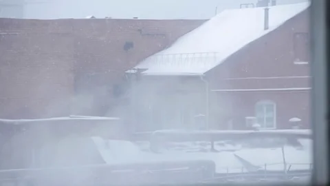 Winter outside in industry district Stock-Footage 70889032