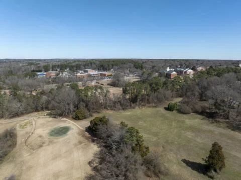 Winter overlooking a golf course Stock Photos