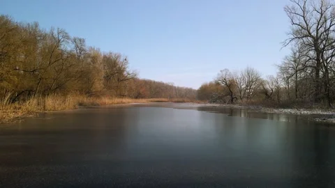 Winter oxbow Video stock 263291497