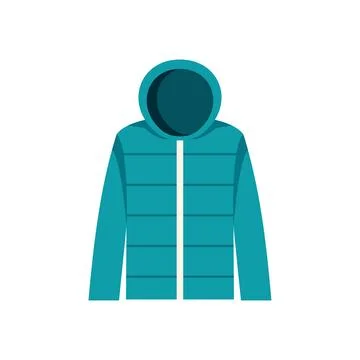 Winter padded jacket providing warmth and protection in cold weather Stock Illustration