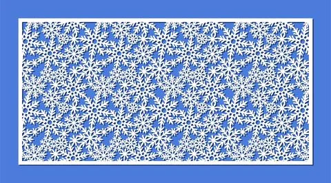 Winter panel with snowflakes.  Stock Illustration