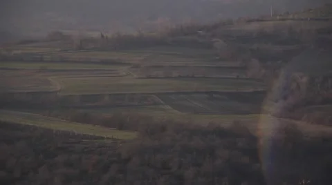 Winter panorama on the hills Stock Footage 47994823