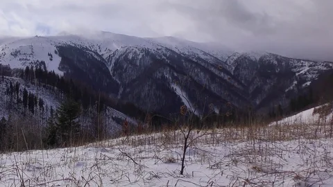 Winter panorama in Malá Fatra. Stock-Footage 84935158