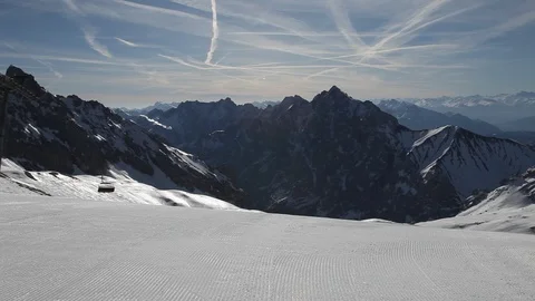 Winter Panorama Mountains/Alps Stock Footage