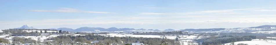 Winter panorama with  Stock Photos