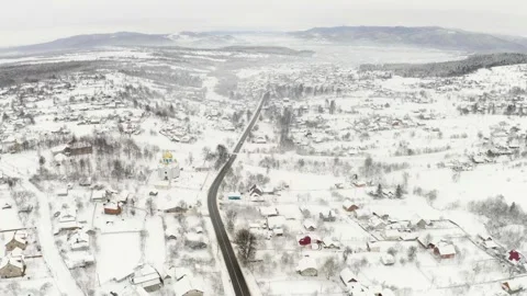 Winter panoramas with drone copter Stock Footage 170794841