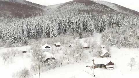 Winter panoramas with drone copter Stock Footage 170794897