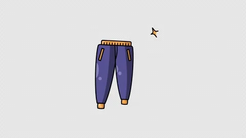 Winter pants icon animation motion graphic illustration symbol design video Stock Footage 290504343