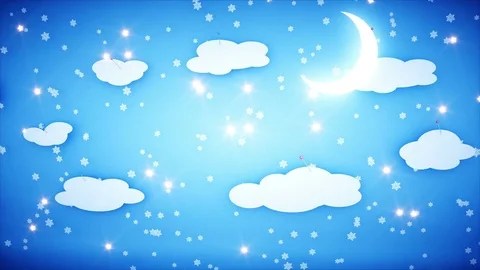 Winter Paper flat animation. Happy new year and xmas background. Snowfall Stockbeeldmateriaal 82838854