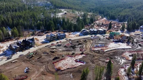 Winter Park Construction 01 | Grand County | Ski Resort | 4K Drone Footage Stock Footage 293244430