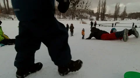 Winter park Stock Footage