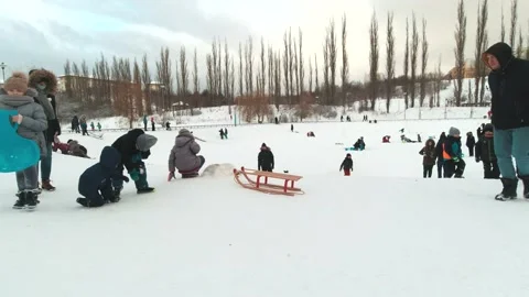 Winter park Stock Footage 146698829