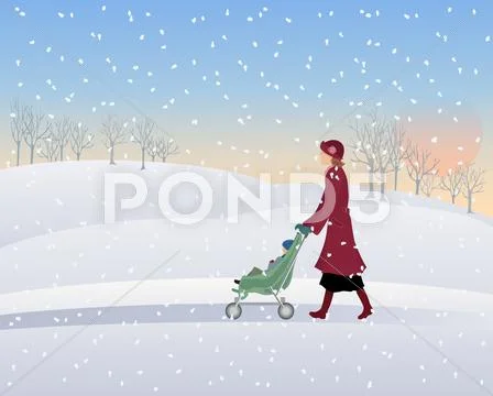 Winter park Stock Illustration