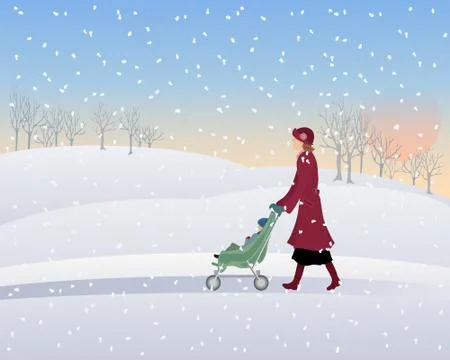 Winter park Stock Illustration