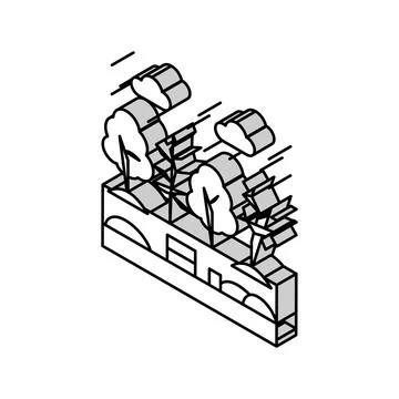 Winter park isometric icon vector illustration Ilustración de archivo