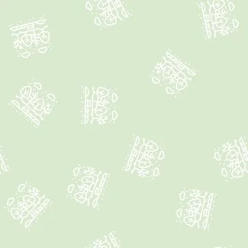 Winter park line seamless pattern Stock Illustration