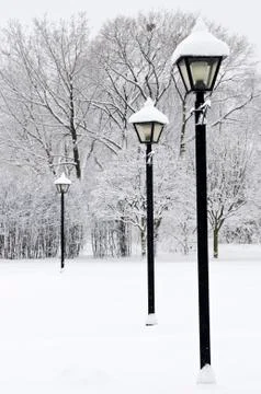 Winter park Stock Photos