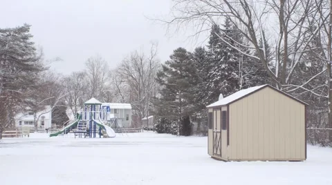 Winter Park (with tilt) Stock Footage 60026841