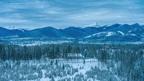 Winter Park Time Lapse 02 | Rocky Mountain National Park Winter | Colorado | 8K  Stock Footage 259932426