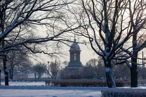 Winter Park, Trinity square, St. Petersburg, Russia Stock Photos