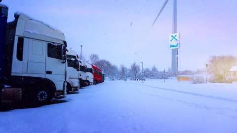 Winter parking Stock Photos