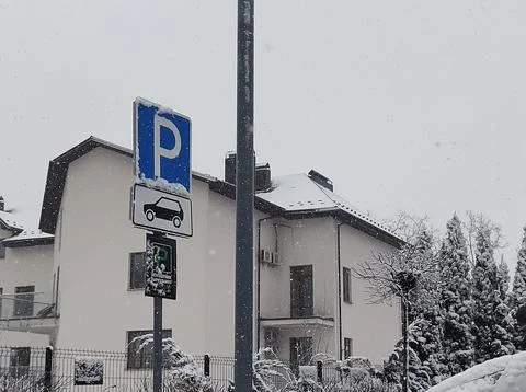 Winter Parking Stock Photos