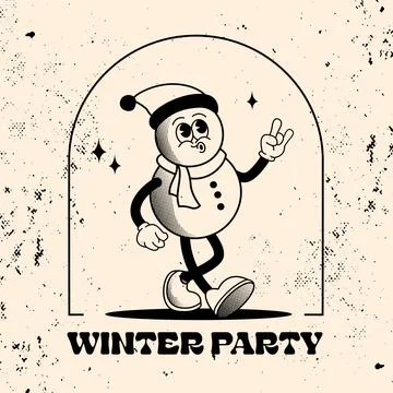 Winter party Stock Illustration
