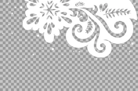 Winter pattern for Christmas cards on transparent background. Stock Illustration