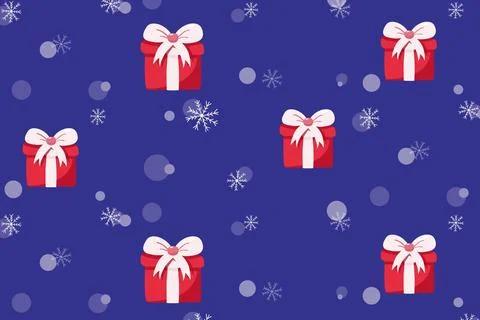 Winter pattern with gifts. Stock Illustration