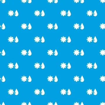 Winter pattern seamless blue Illustrazione stock