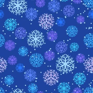 Winter pattern with snowflakes. Illustrazione stock