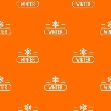 Winter pattern vector orange Illustrazione stock