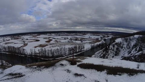 Winter at the peak of the mountain. Stock Photos