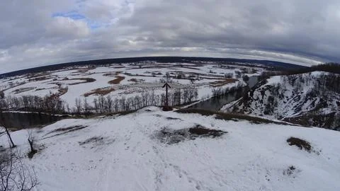 Winter at the peak of the mountain. Stock Photos