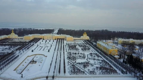 Winter Peterhof Stock Footage 118378383