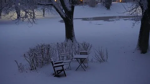 Winter picnic Foto stock