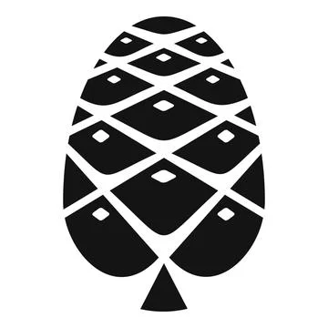 Winter pine cone icon, simple style Illustrazione stock