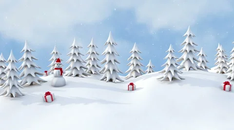 Winter pine forest Stock Footage 58028465