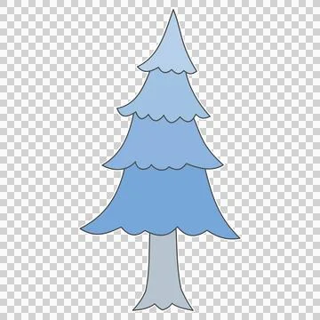 Winter pine tree Stock Illustration