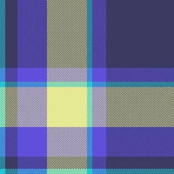 Winter plaid vector textile, poncho check seamless texture. Present tartan .. Stock Illustration