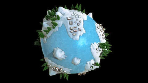 Winter Planet Background Stock Footage 100552589