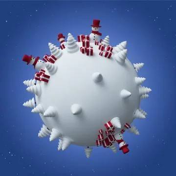 Winter Planet Stock Illustration