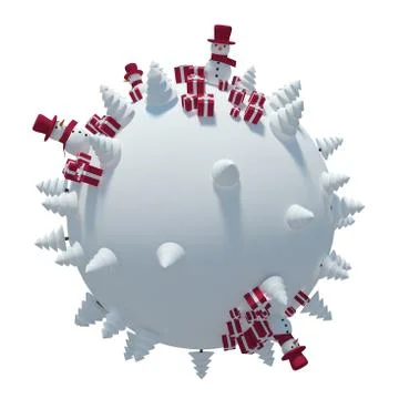 Winter Planet Stock Illustration