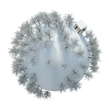 Winter Planet Stock Illustration