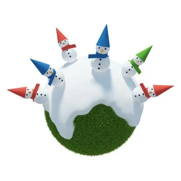 Winter Planet Stock Illustration