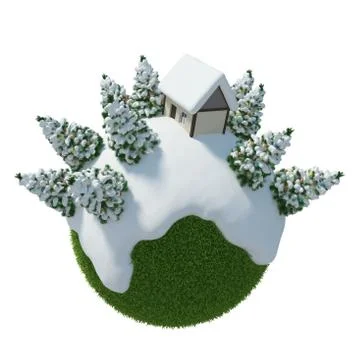 Winter Planet Stock Illustration