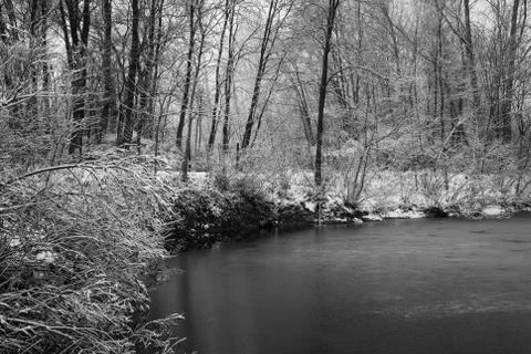 Winter po river Foto stock