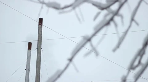 Winter Pollution Stock Footage 45535392